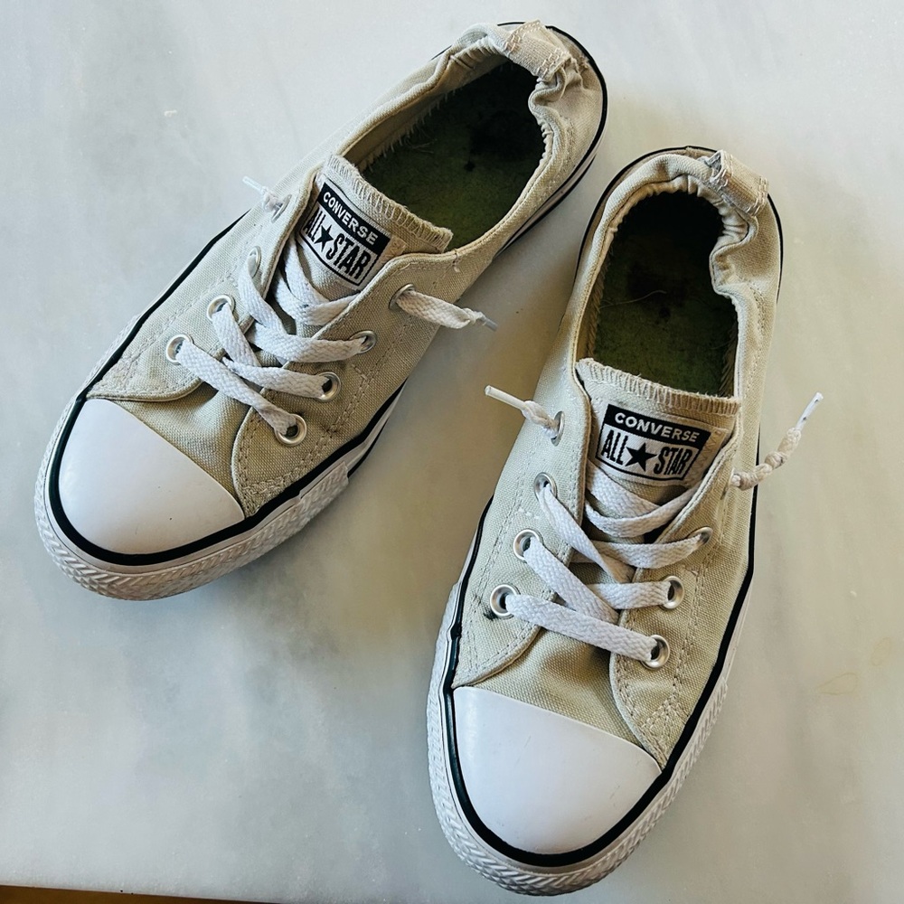 Converse Beige and White Sneakers
